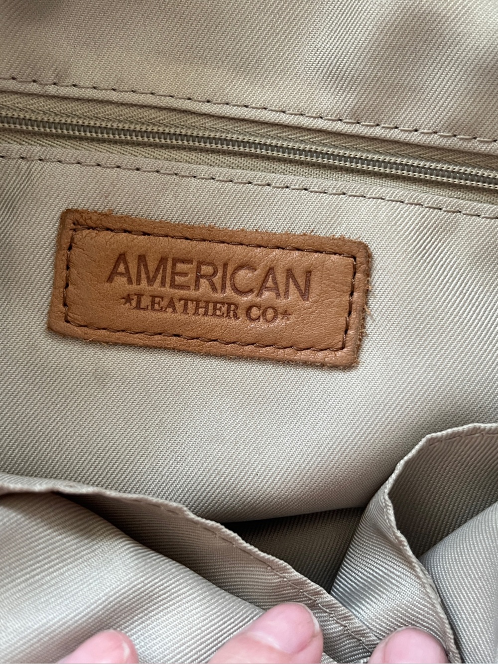 American Leather Co Tan Leather Crossbody Bag with Adjustable Strap Sz 7x9x4 - Picture 5 of 9
